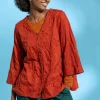 Blus "Clementine" i ekologisk bomull