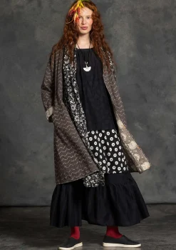 Blus i bomull/siden