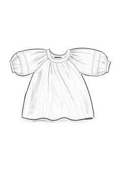 Blus i bomull/siden