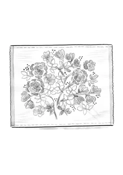 Bordstablett "Wild rose" i ekologisk bomull