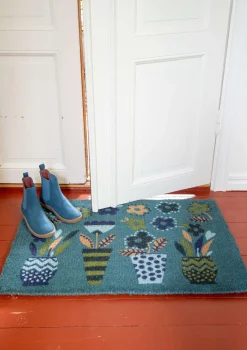 Dörrmatta "Flower pots" i kokosfiber