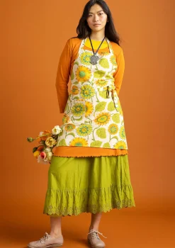 Förkläde "Sunflower" i ekologisk bomull/ lin