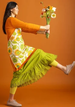 Förkläde "Sunflower" i ekologisk bomull/ lin