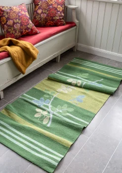Gångmatta "Leaves" i ekologisk bomull