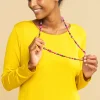 Halsband "Jane" i återvunna glaspärlor