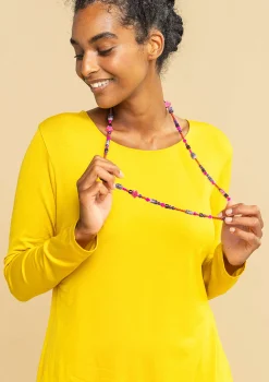 Halsband "Jane" i återvunna glaspärlor