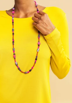 Halsband "Jane" i återvunna glaspärlor