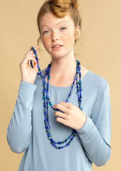Halsband "Jane" i återvunna glaspärlor