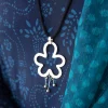 Halsband "Orchid" i silver