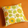 Kuddfodral "Sunflower" i ekologisk bomull/lin