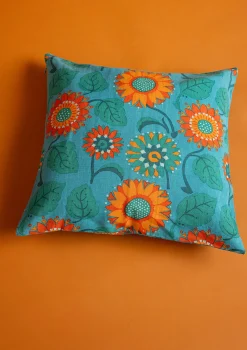 Kuddfodral "Sunflower" i ekologisk bomull/lin