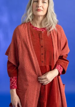Långkofta i alpackamix