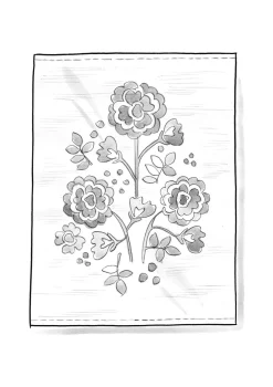 Matta "Wild rose" i ekologisk bomull