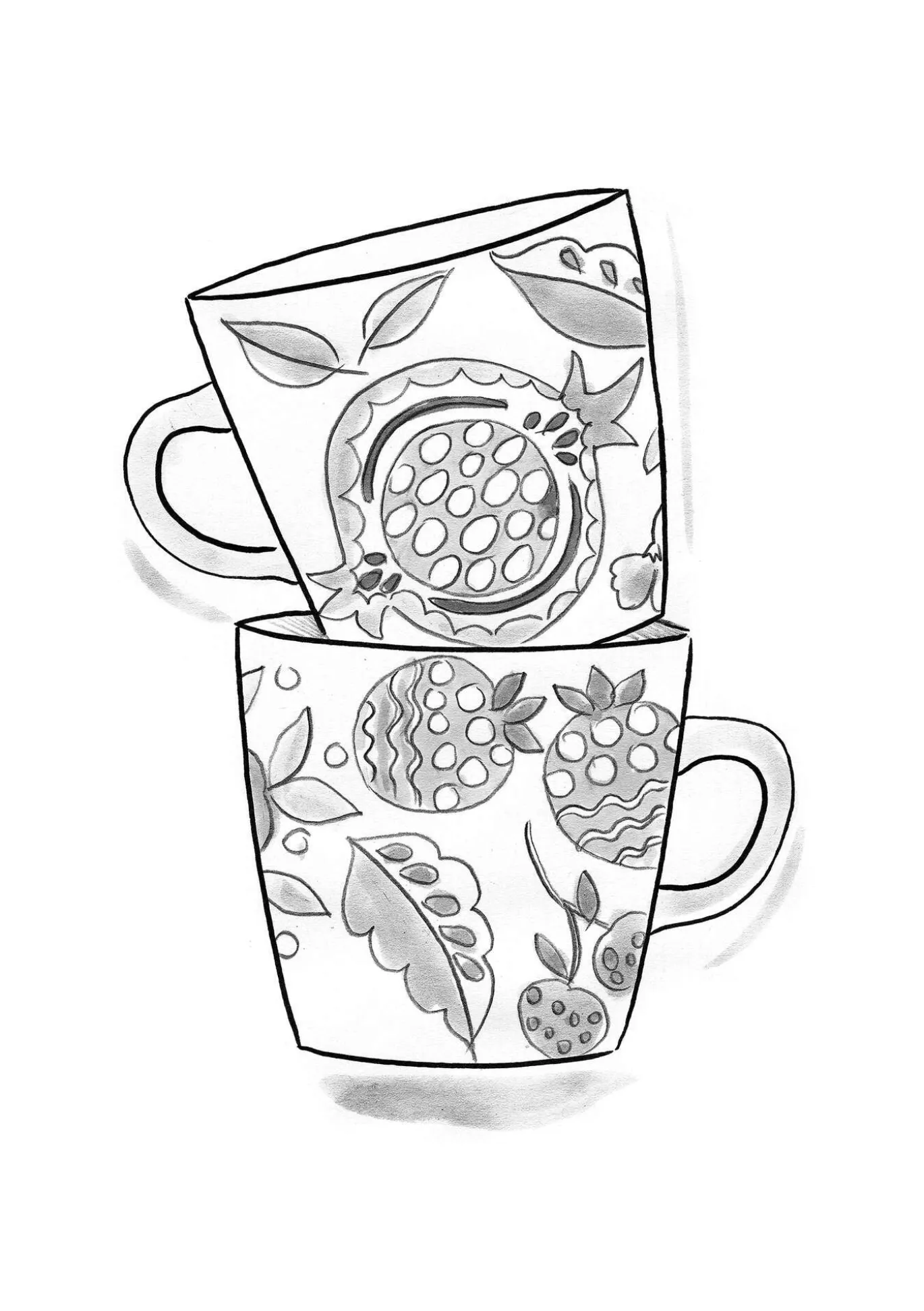 Mugg "Fruits" i keramik