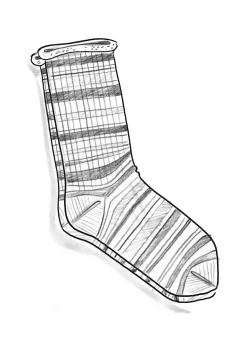 Raggsocka i lammull/återvunnen ull