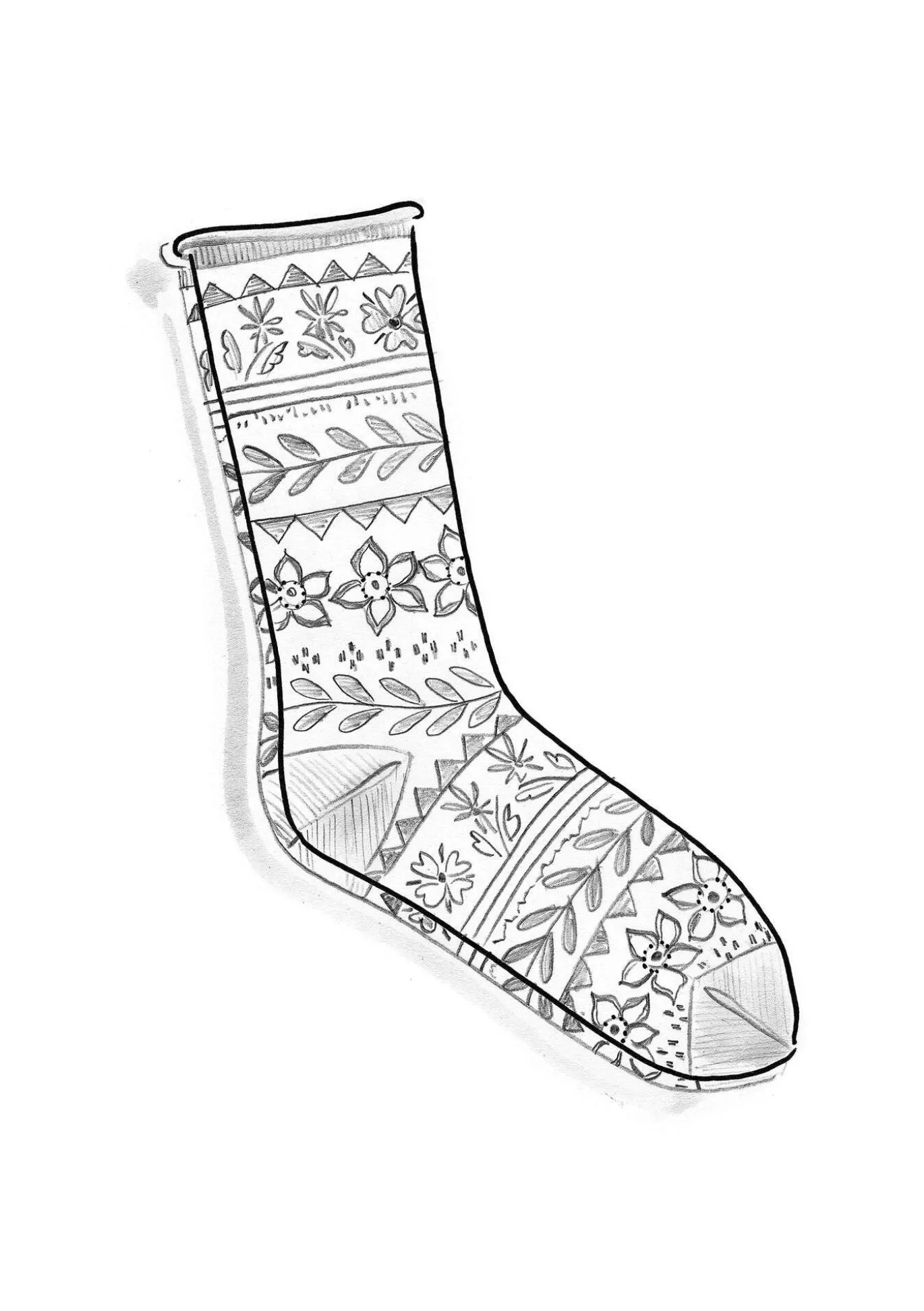 Socka "Twinkle" i ullfrotté