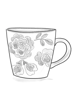 Temugg "Wild rose" i keramik