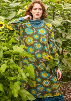Trikåklänning "Sunflower" i lyocell/elastan