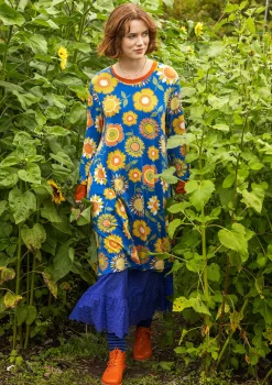 Trikåklänning "Sunflower" i lyocell/elastan