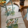 Tryckt gångmatta "Flower pots" i ekologisk bomull