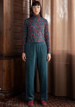 Velourbyxa "Nora" i ekologisk bomull/återvunnen polyester