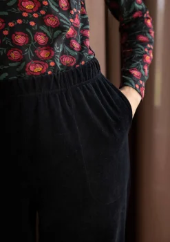 Velourbyxa "Nora" i ekologisk bomull/återvunnen polyester