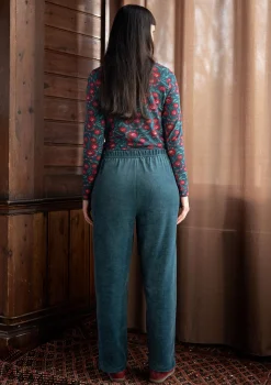 Velourbyxa "Nora" i ekologisk bomull/återvunnen polyester