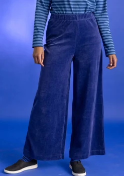 Velourbyxor i ekologisk bomull/återvunnen polyester