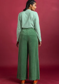 Velourbyxor i ekologisk bomull/återvunnen polyester