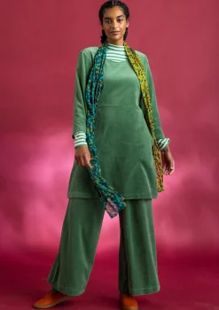 Velourbyxor i ekologisk bomull/återvunnen polyester