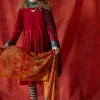 Velourklänning "Fyrverkeri" i ekologisk bomull/återvunnen polyester