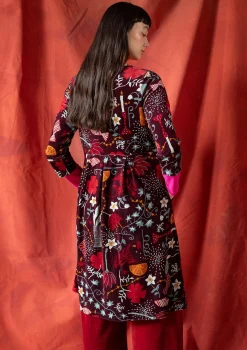 Velourklänning "Fyrverkeri" i ekologisk bomull/återvunnen polyester