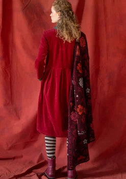 Velourklänning "Fyrverkeri" i ekologisk bomull/återvunnen polyester