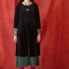 Velourklänning "Fyrverkeri" i ekologisk bomull/återvunnen polyester
