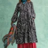 Velourklänning "Katla" i ekologisk bomull/återvunnen polyester