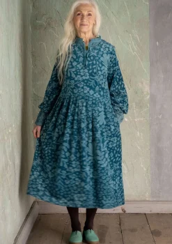 Velourklänning "Katla" i ekologisk bomull/återvunnen polyester