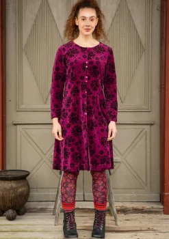Velourklänning "Selma" i ekologisk bomull/återvunnen polyester