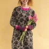 Velourklänning "Selma" i ekologisk bomull/återvunnen polyester