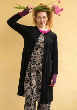 Velourklänning "Selma" i ekologisk bomull/återvunnen polyester