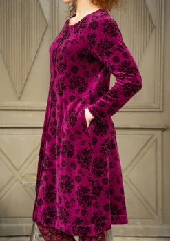Velourklänning "Selma" i ekologisk bomull/återvunnen polyester
