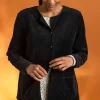 Velourkofta i ekologisk bomull/återvunnen polyester