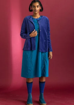 Velourkofta i ekologisk bomull/återvunnen polyester