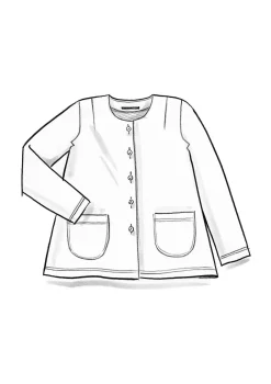 Velourkofta i ekologisk bomull/återvunnen polyester