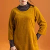 Velourtunika i ekologisk bomull/återvunnen polyester