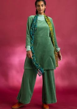 Velourtunika i ekologisk bomull/återvunnen polyester