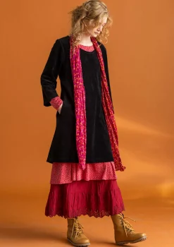 Velourtunika i ekologisk bomull/återvunnen polyester