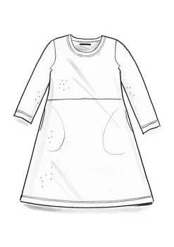 Velourtunika i ekologisk bomull/återvunnen polyester