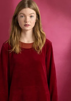 Velourtunika i ekologisk bomull/återvunnen polyester