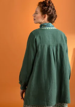 Vävd artistblus ”Asta” i lin