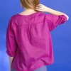 Vävd blus ”Hedda” i ekologisk bomull